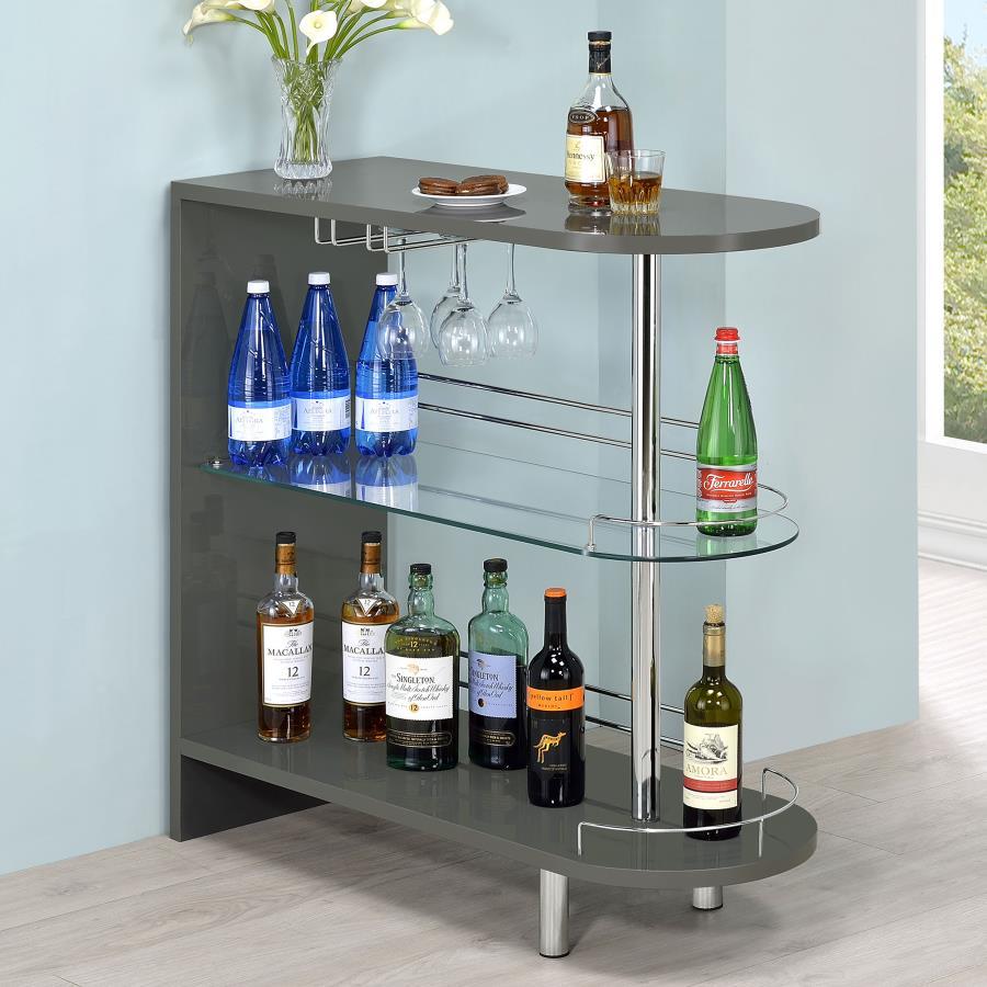 Coaster Fine Furniture Adolfo - Rectangular 2-Tier Home Bar Table | Meri Furniture