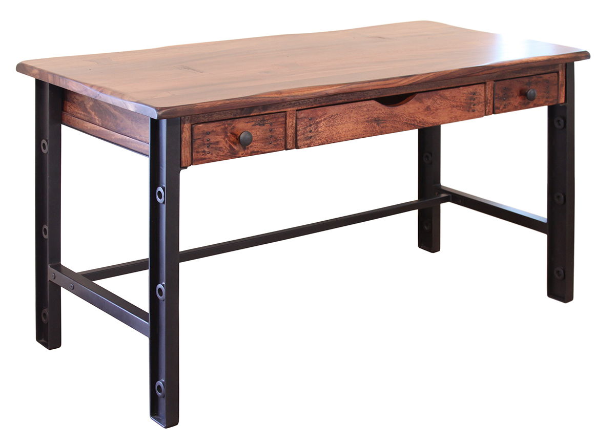 International Furniture Direct Parota - Desk - Cinnamon Brown | Meri Furniture