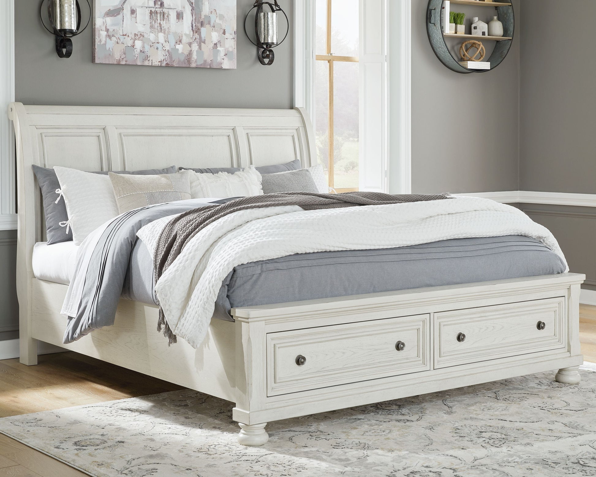 Signature Design by Ashley® Robbinsdale - Sleigh Bed | Meri Furniture