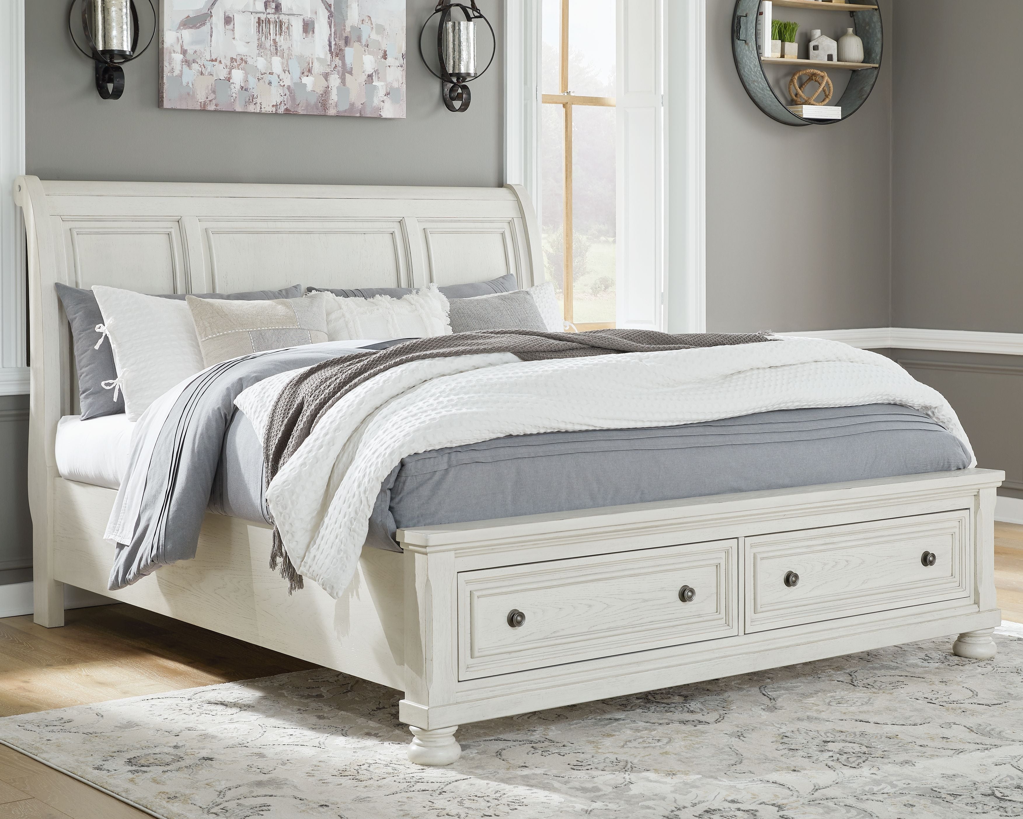 Signature Design by Ashley® Robbinsdale - Sleigh Bed | Meri Furniture