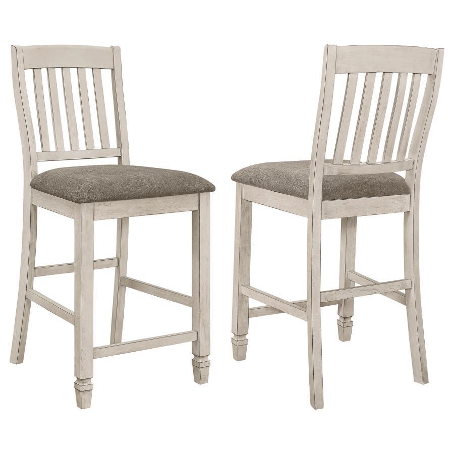 Coaster Fine Furniture Sarasota - Wood Counter Chair (Set of 2) - Rustic Cream | Meri Furniture