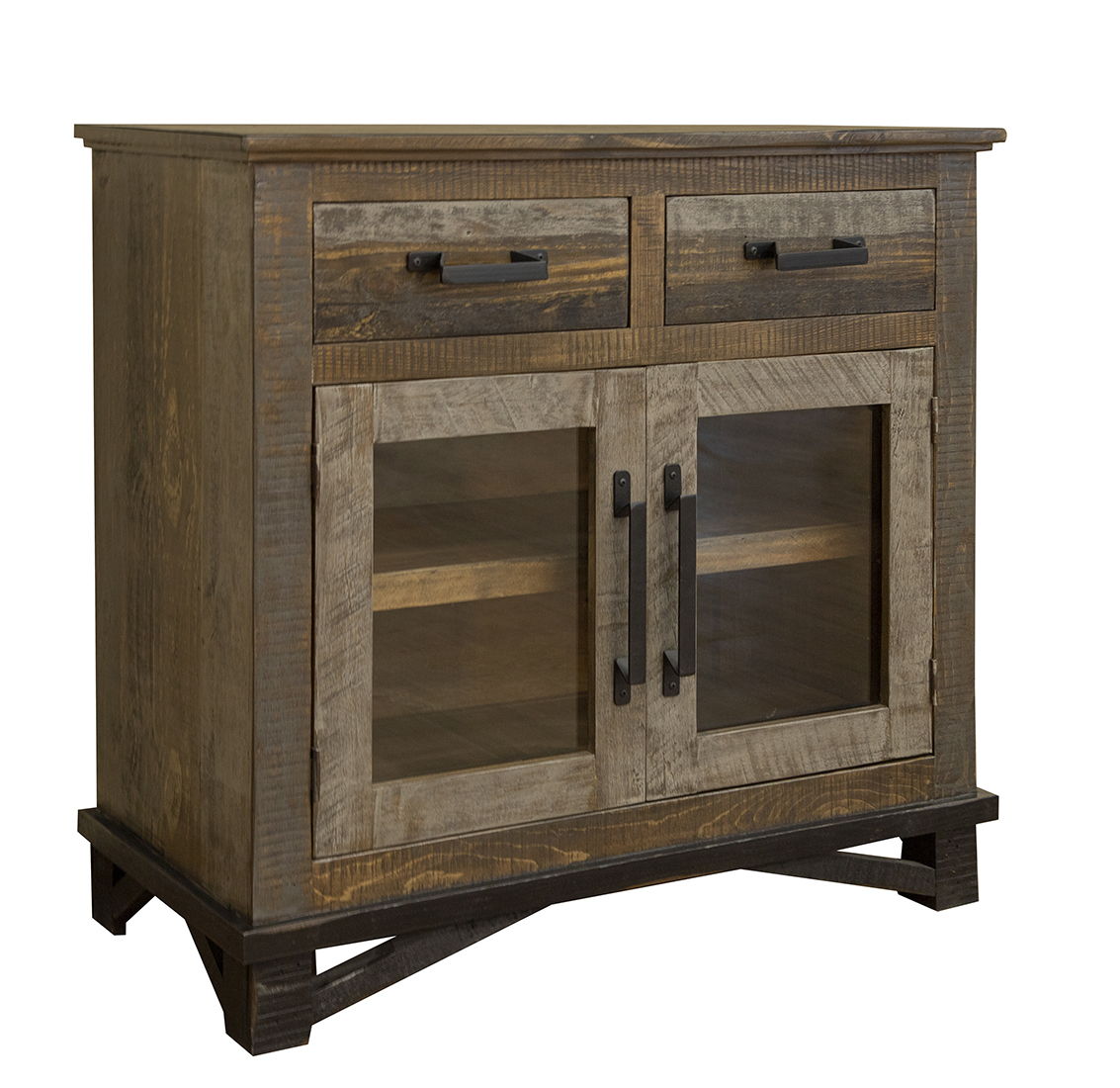 International Furniture Direct Loft Brown - Server - Two Tone Gray / Brown | Meri Furniture