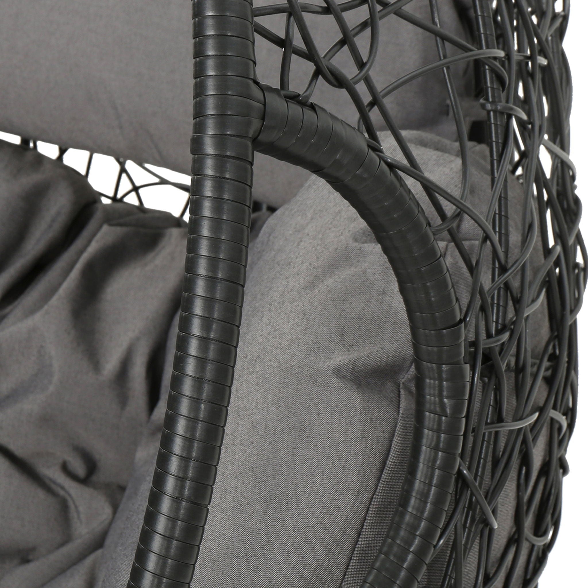 Kylie - Boho Style Hanging Basket Chair Rattan With Water Resistant Cushions