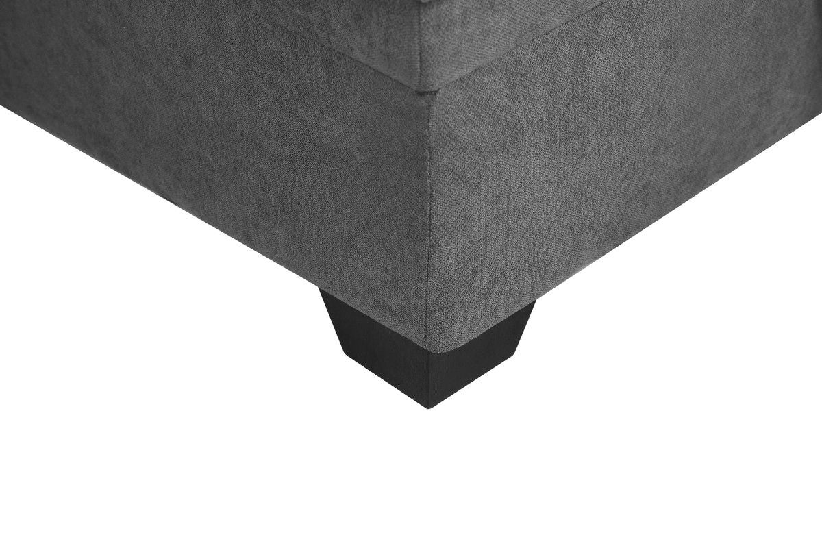 Lucca 84"W Gray Fabric Reversible Sectional Sleeper Sofa Chaise with Storage