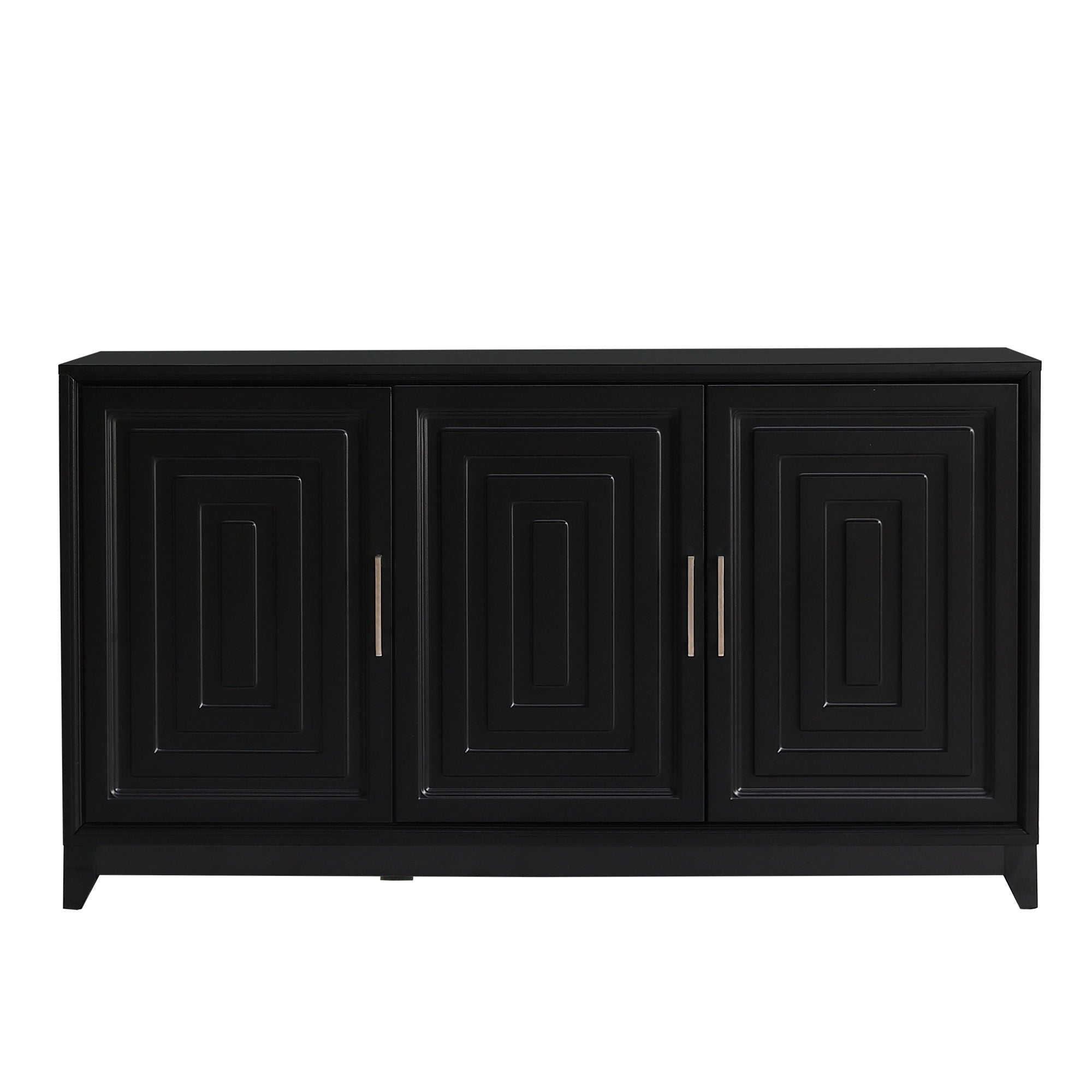 TV Stand For TVs Up To 65", Modern Entertainment Center Media Console Cabinet With 2 Spacious Storage Space, Solid Wood Legs For Living Room
