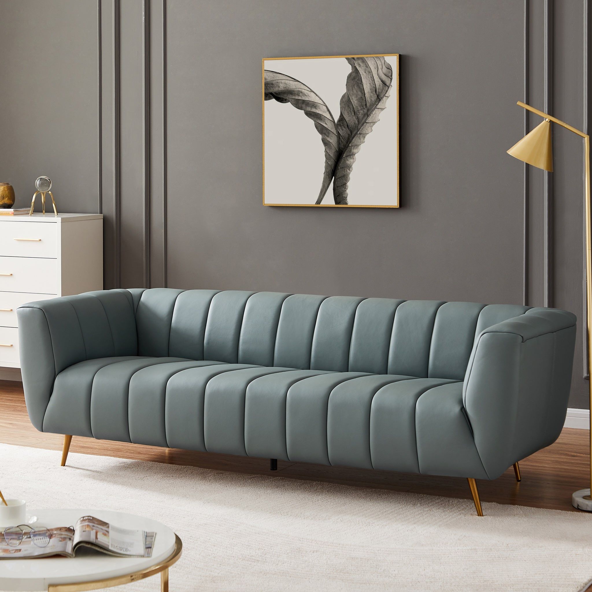 Lamattina - Modern Design Channel Tufted Sofa