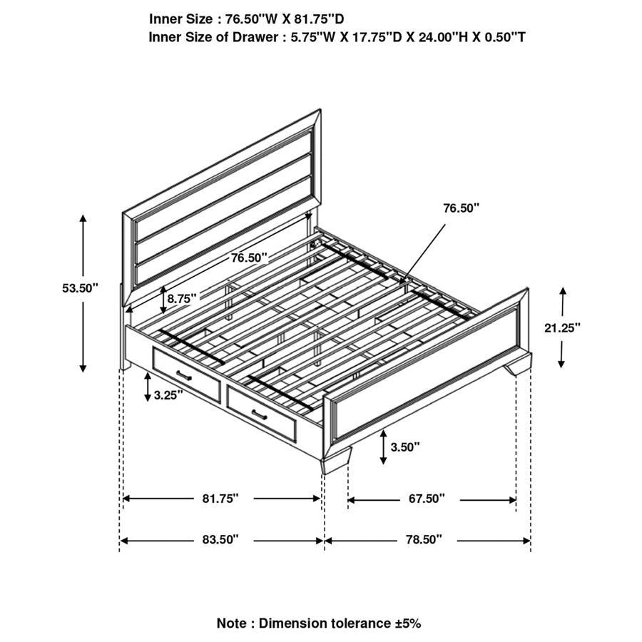 Coaster Fine Furniture Kauffman - Wood Storage Panel Bed | Meri Furniture