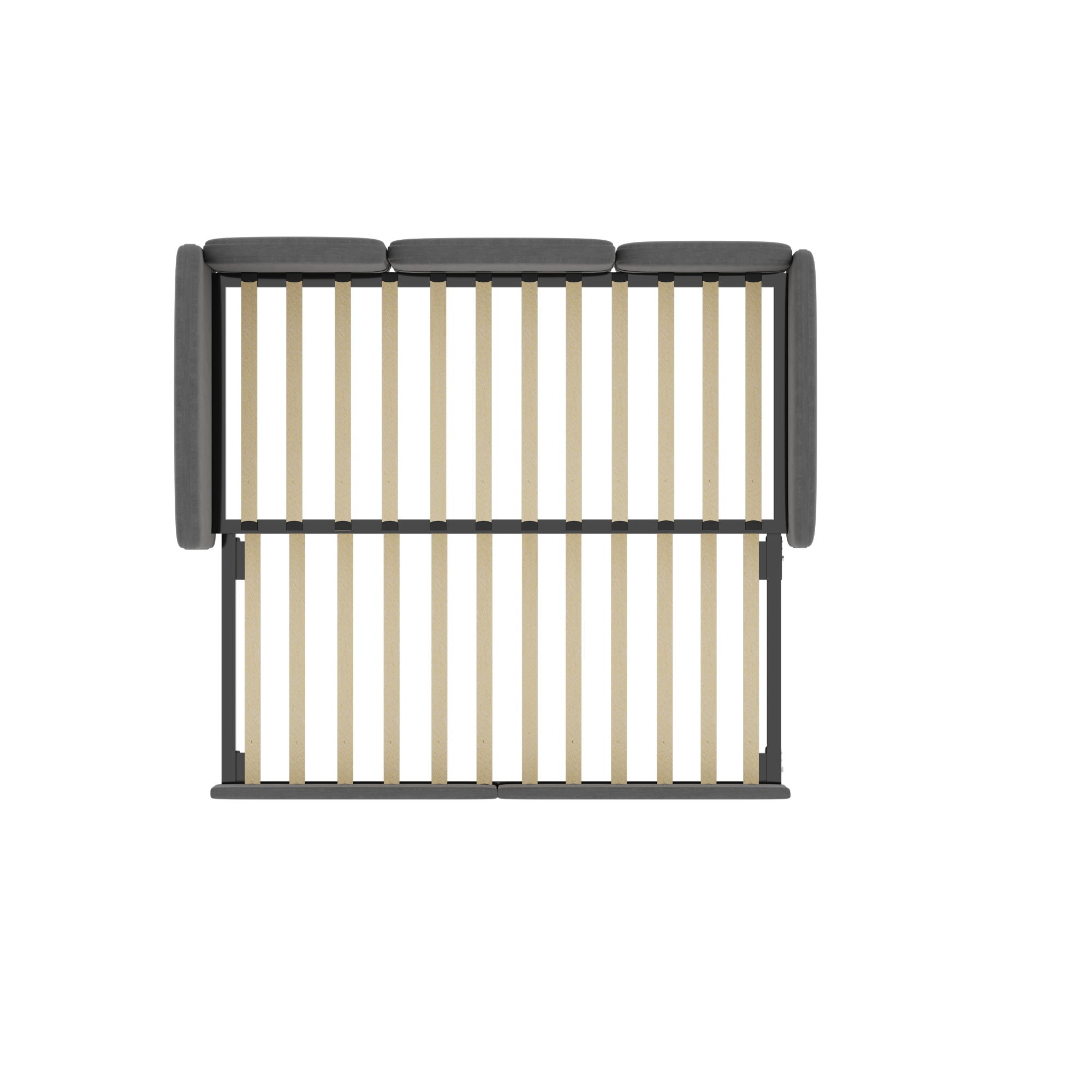 Modern Velvet Upholstered Daybed With Additional Bed Frame