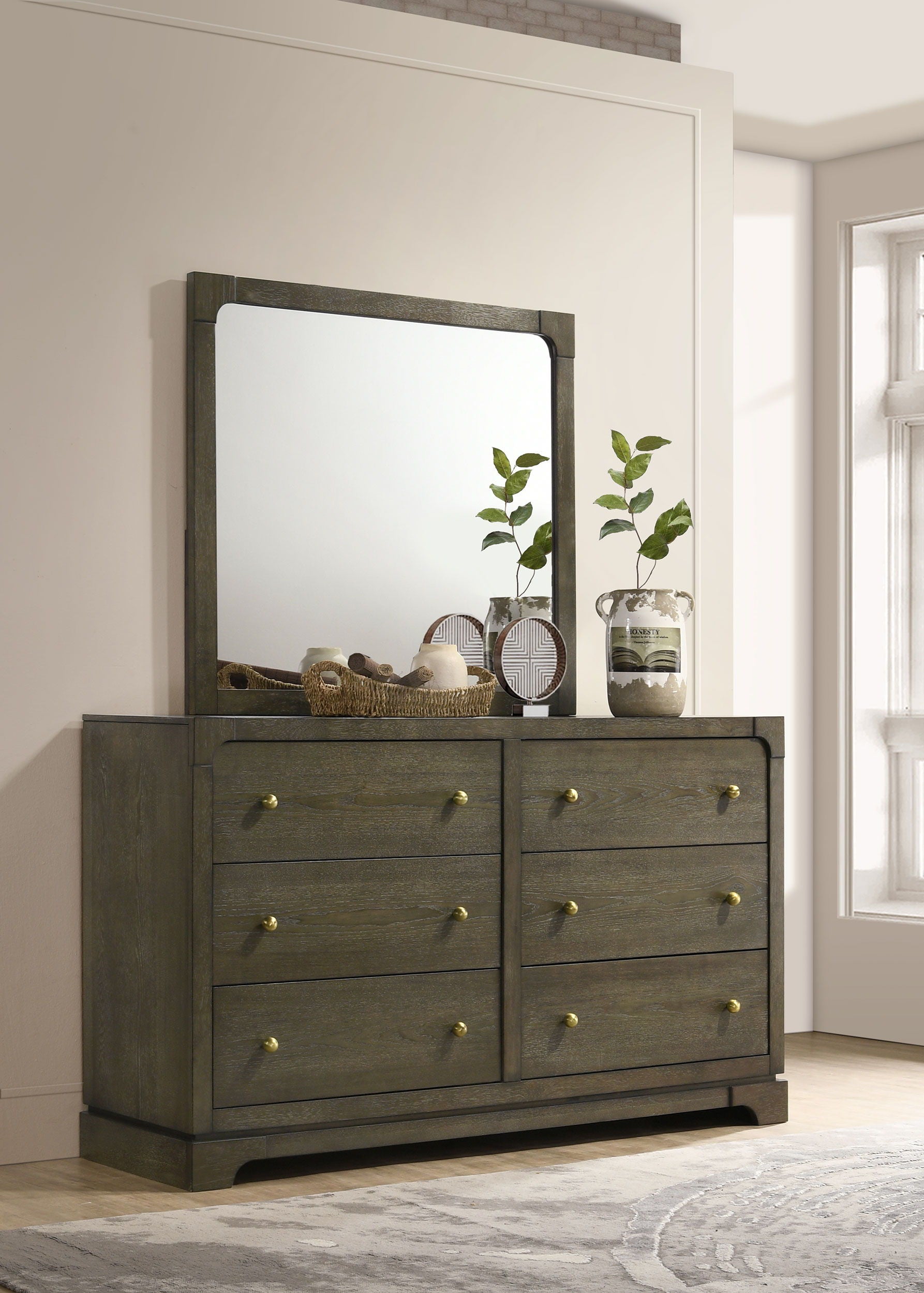Coaster Fine Furniture Gran Park - 6-Drawer Dresser And Mirror - Dark Cocoa | Meri Furniture