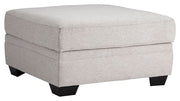 Ashley Furniture Dellara - Chalk - Ottoman With Storage | Meri Furniture