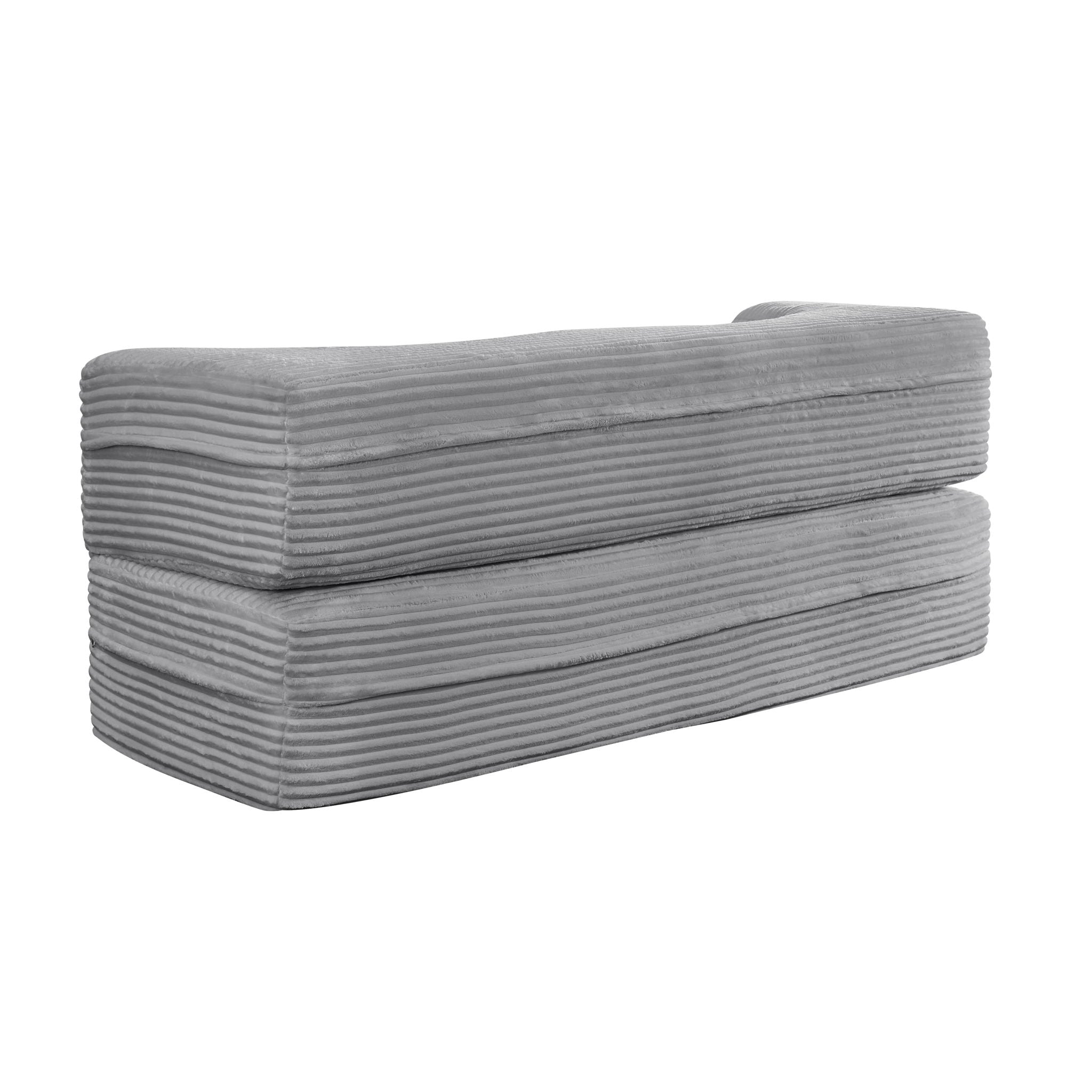 Floor Convertible Sleeper Sofa Bed With 2 Pillows