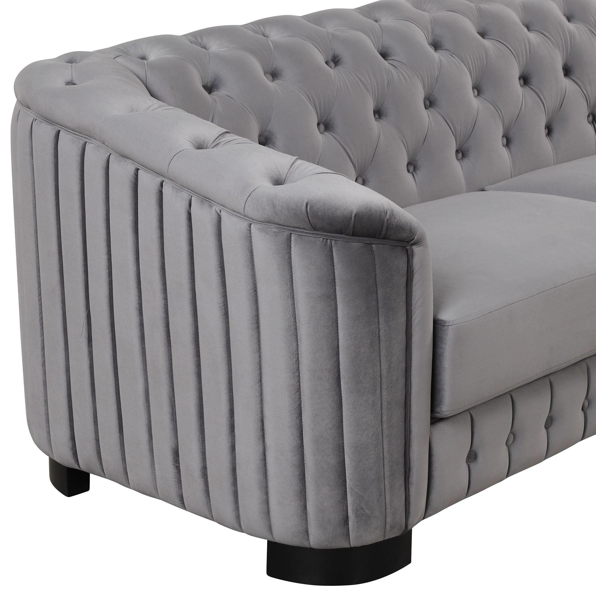 Upholstered Loveseat Sofa With Thick Removable Seat Cushion