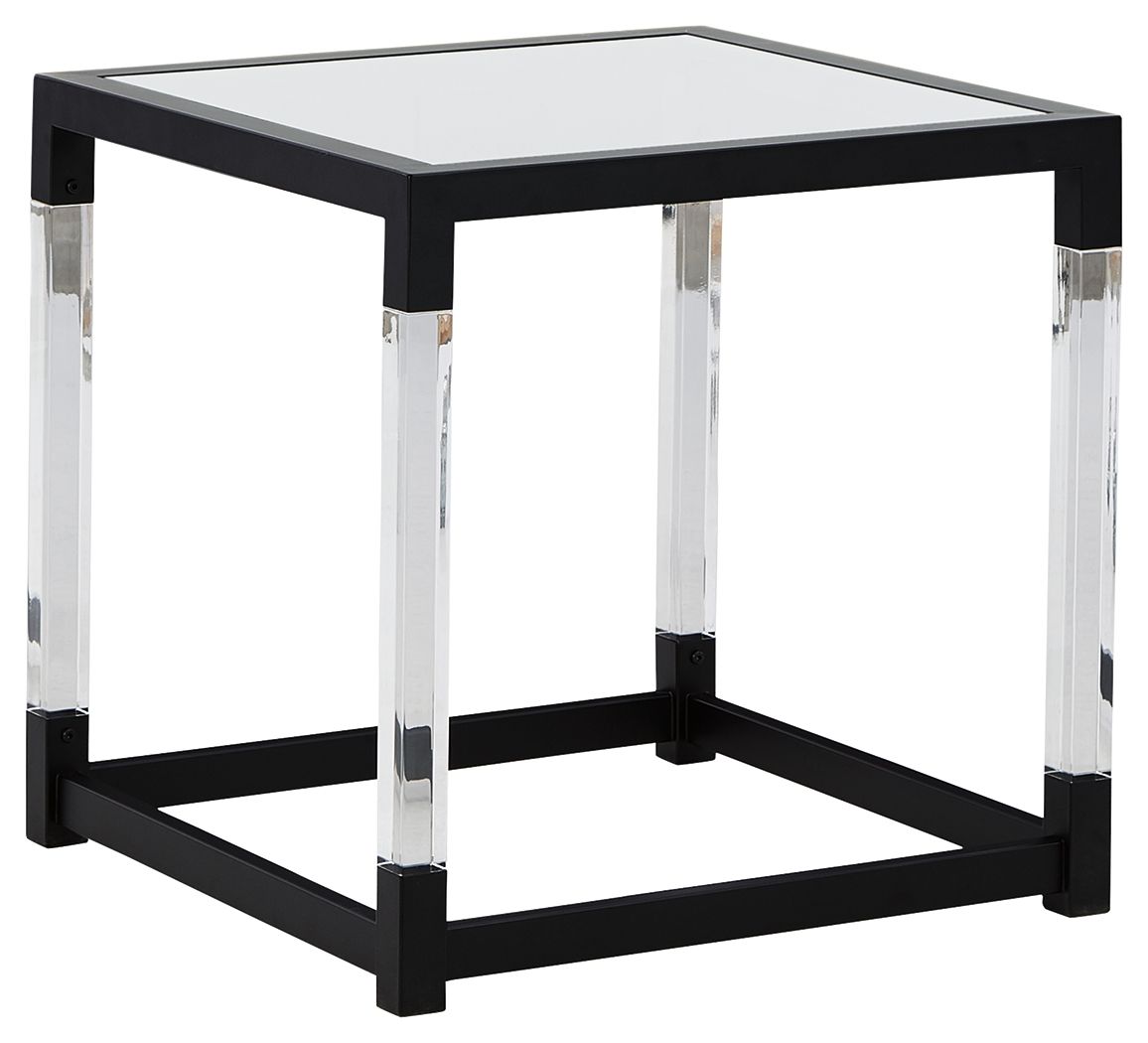 Ashley Furniture Nallynx - Metallic Gray - Square End Table | Meri Furniture