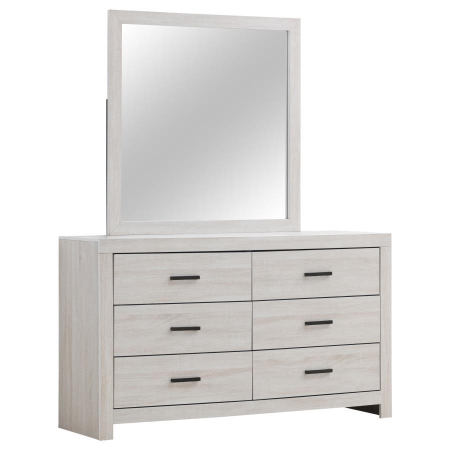 Coaster Fine Furniture Brantford - 6-Drawer Dresser With Mirror | Meri Furniture