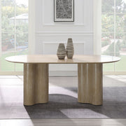 Jirina - Dining Table - Travertine Pattern