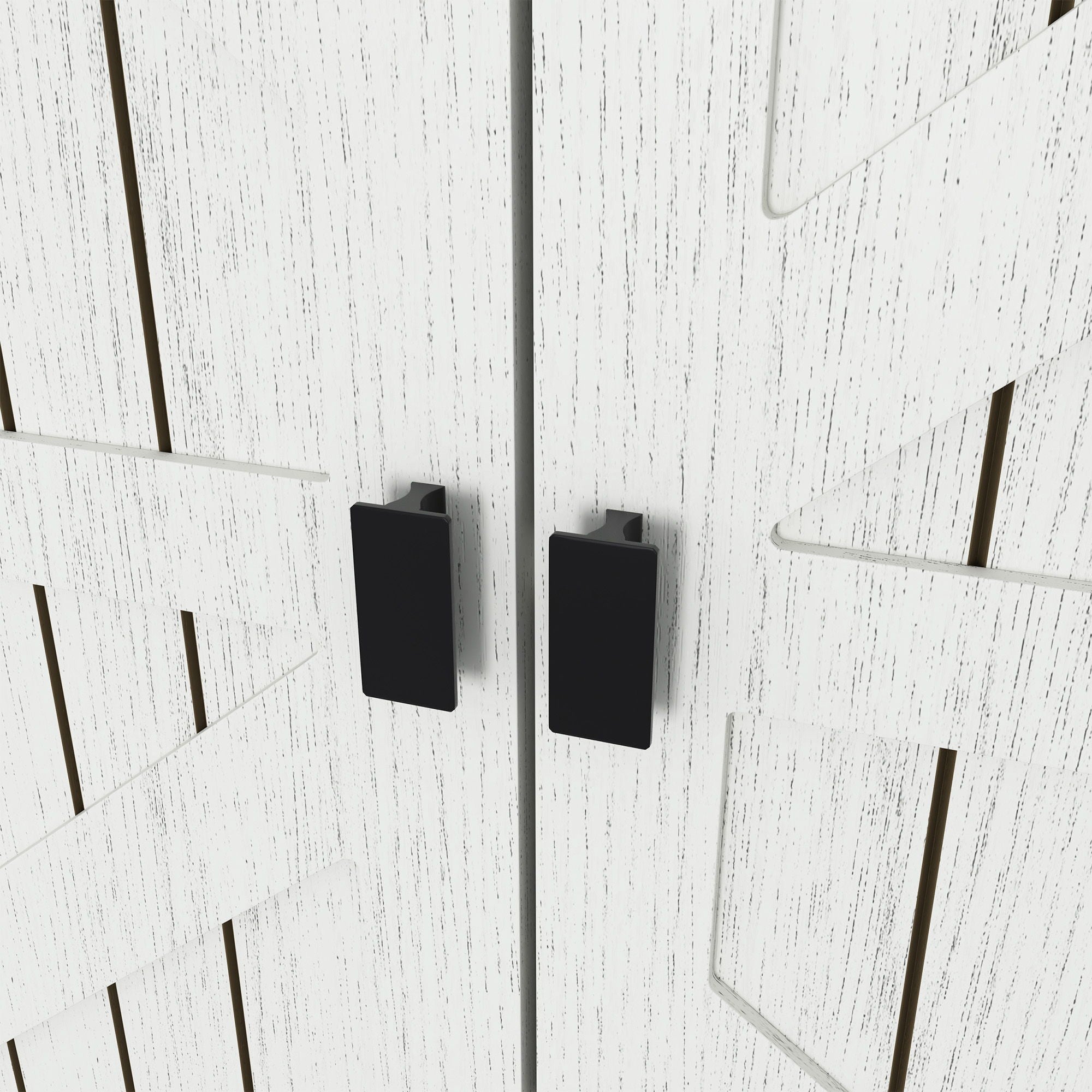 Modern Minimalist Shoe Cabinet With Sliding Door Design - White