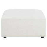 Freddie - Square Upholstered Ottoman - Pearl