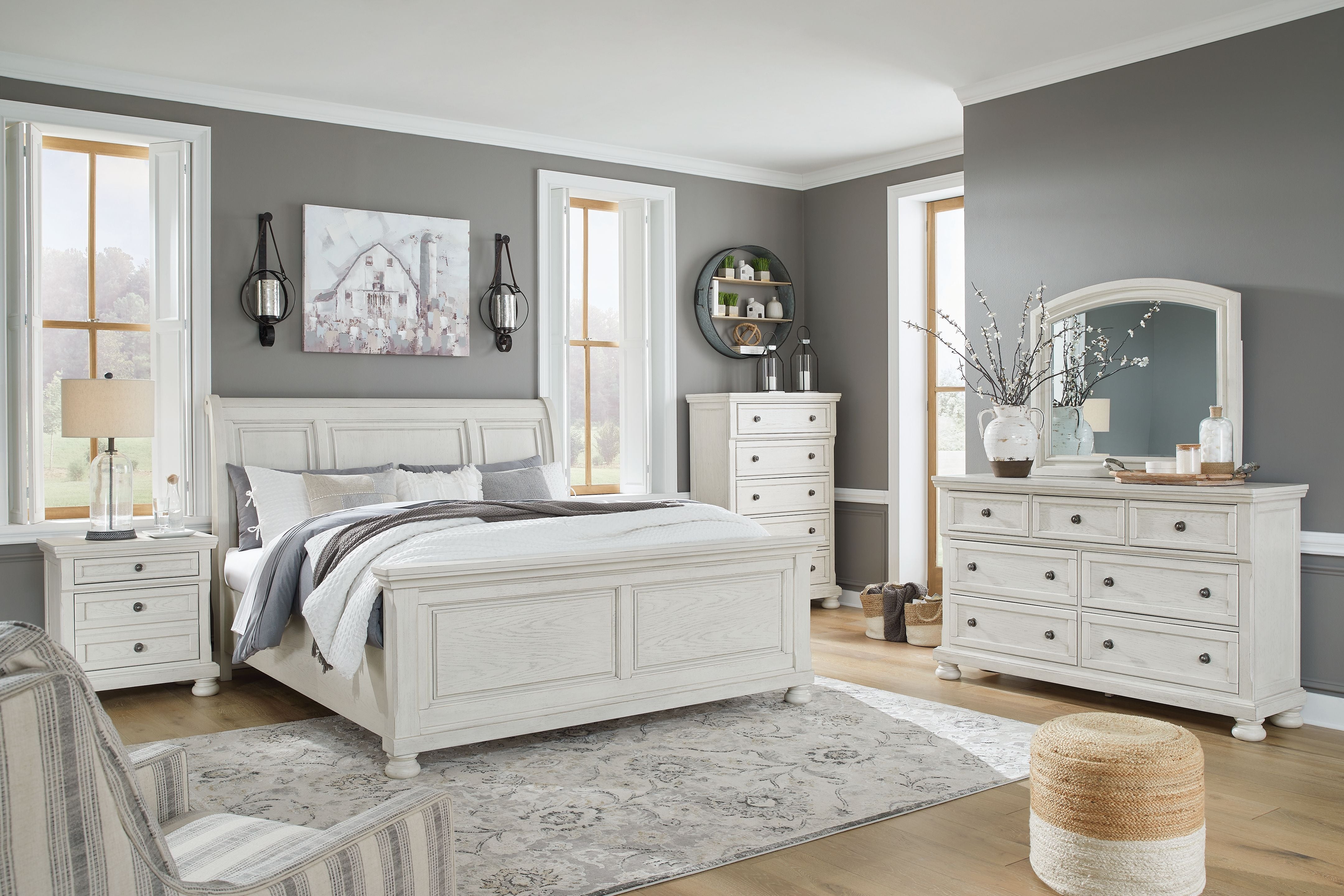 Signature Design by Ashley® Robbinsdale - Sleigh Bed Set | Meri Furniture