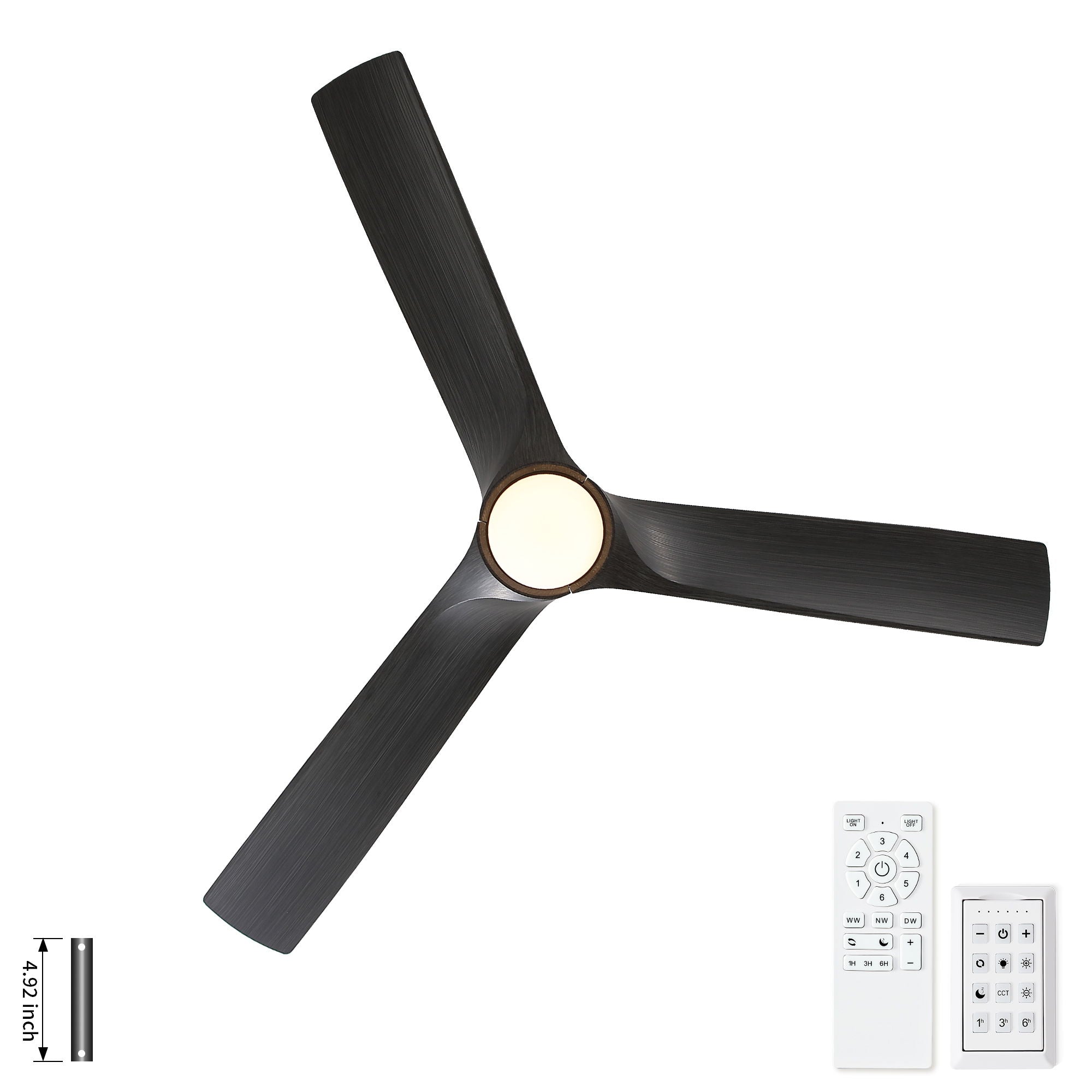 Reversible Quiet Motor Ceiling Fan Light With ABS Blades