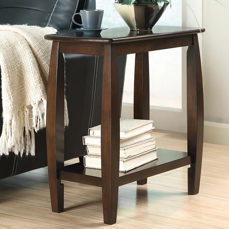 Coaster Fine Furniture Raphael - 1-Shelf Rectangular Wood Side Table - Cappuccino | Meri Furniture
