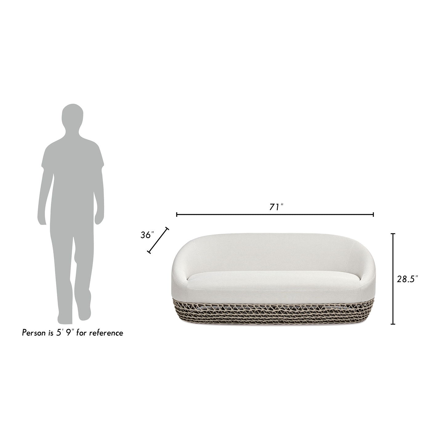 Willow - Upholstered Patio Deep Seating Sofa