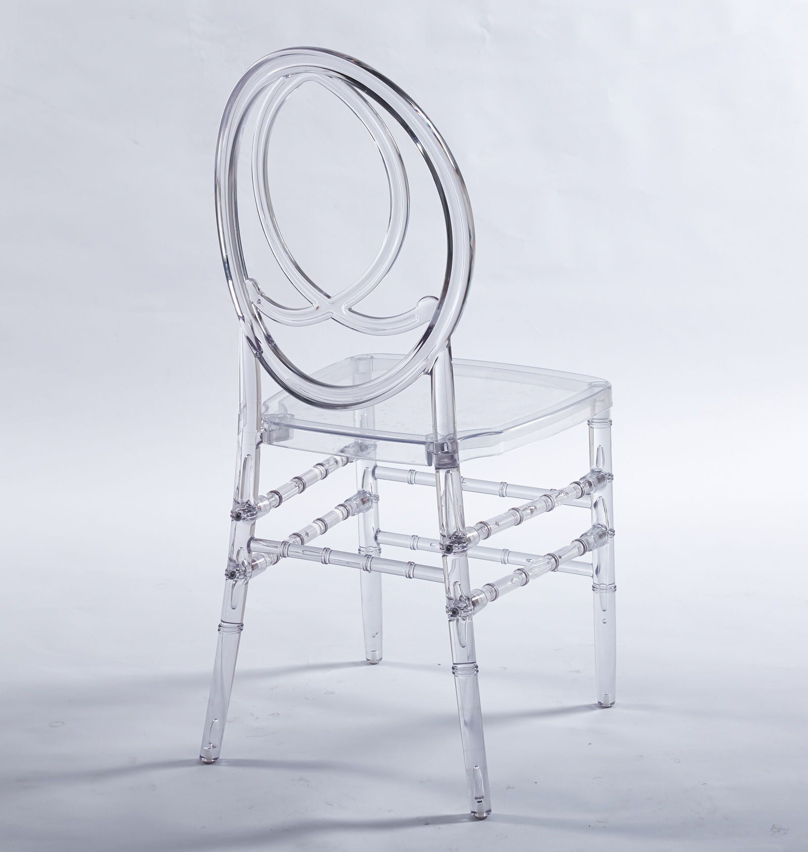 Dining Chair, Plastic Seat, Welding Chair (Set of 4) - Transparent