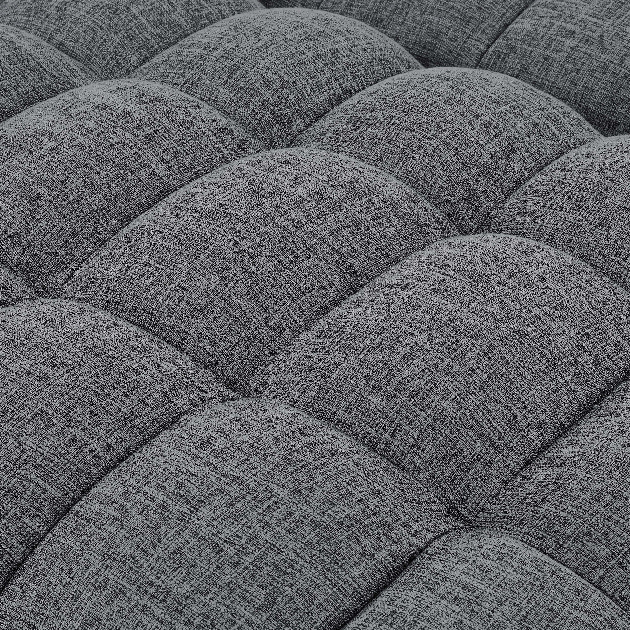 Sienna - Tufted Convertible Sleeper Sofa With Chaise - Gray