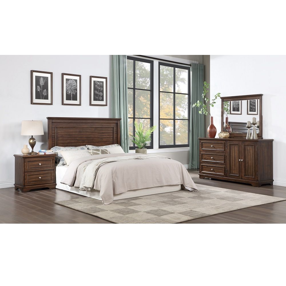 ACME Mirror Beveled (1") Drawer Construction: Dovetail Included, Side Metal Glide (Full Ext.), Feltlined Top Drawers, Safety Stop Included | Meri Furniture