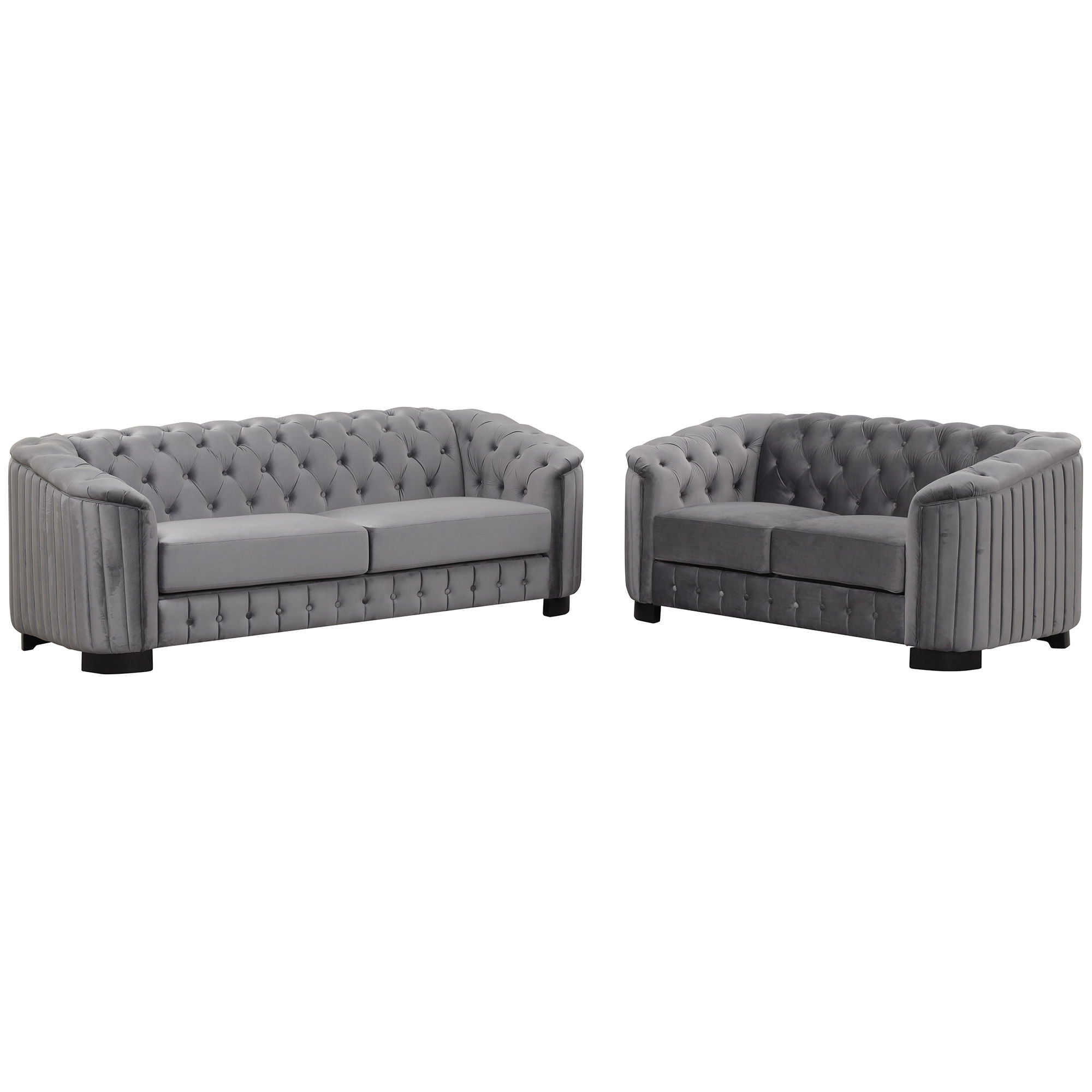 Upholstered 3 Piece Sofa Set With Legs