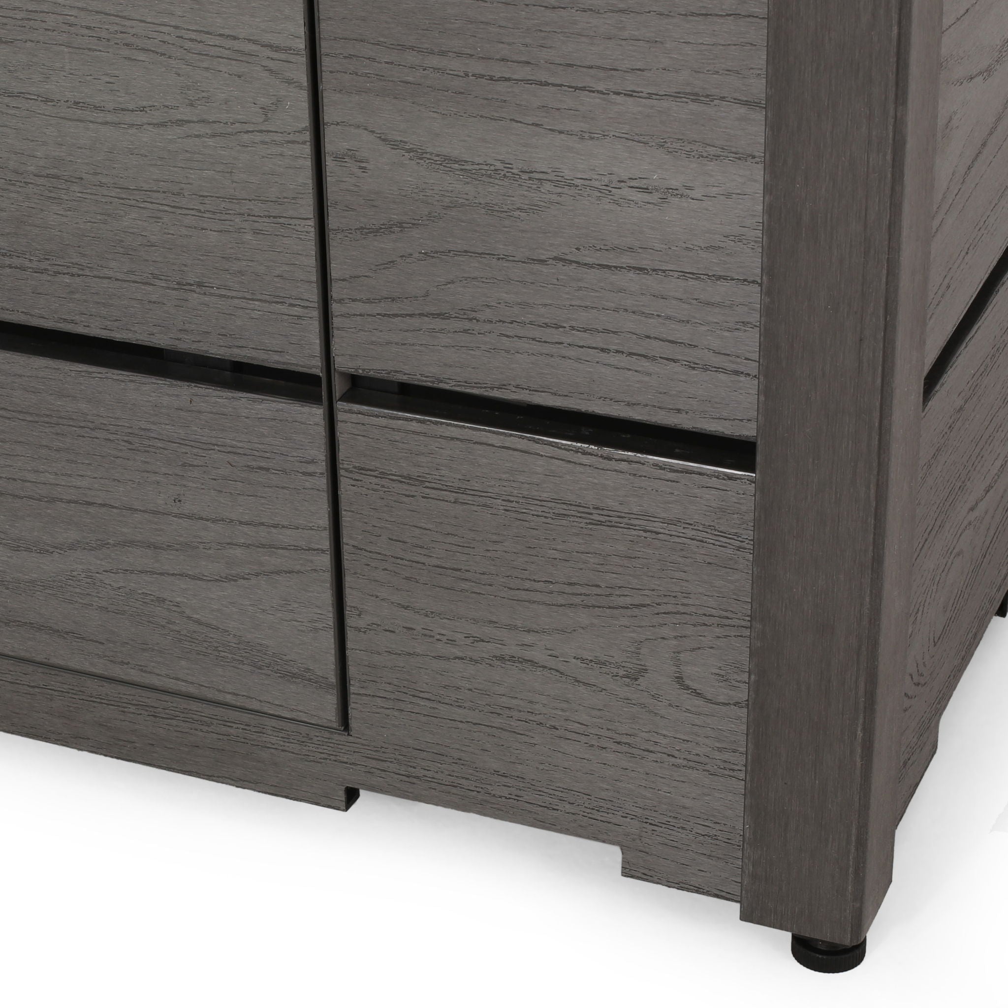 Rustic Style Outdoor Square Propane Fire Pit, 40,000 Btu