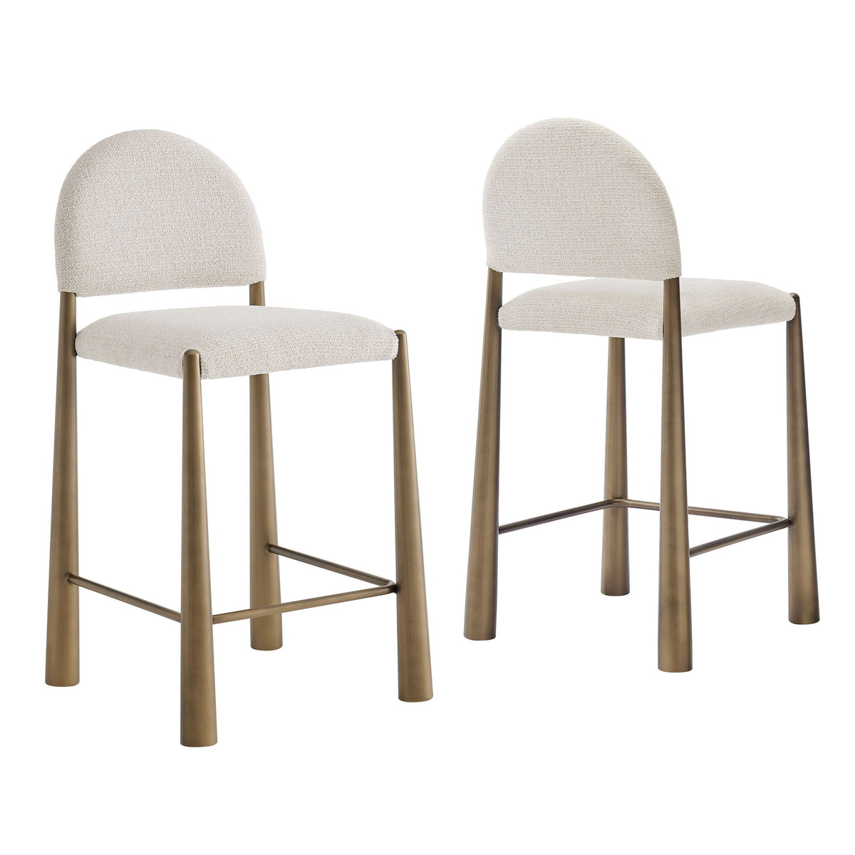 Hayley Upholstered Fabric Counter Stools Set of 2 by Modway