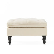 Lofton - Pillow Top Ottoman With Button Tufting - Cream