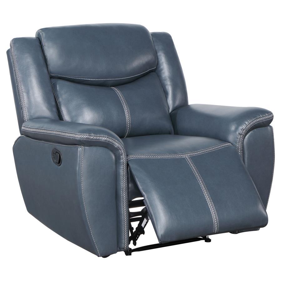 Coaster Fine Furniture Sloane - Upholstered Padded Arm Recliner Chair - Blue | Meri Furniture