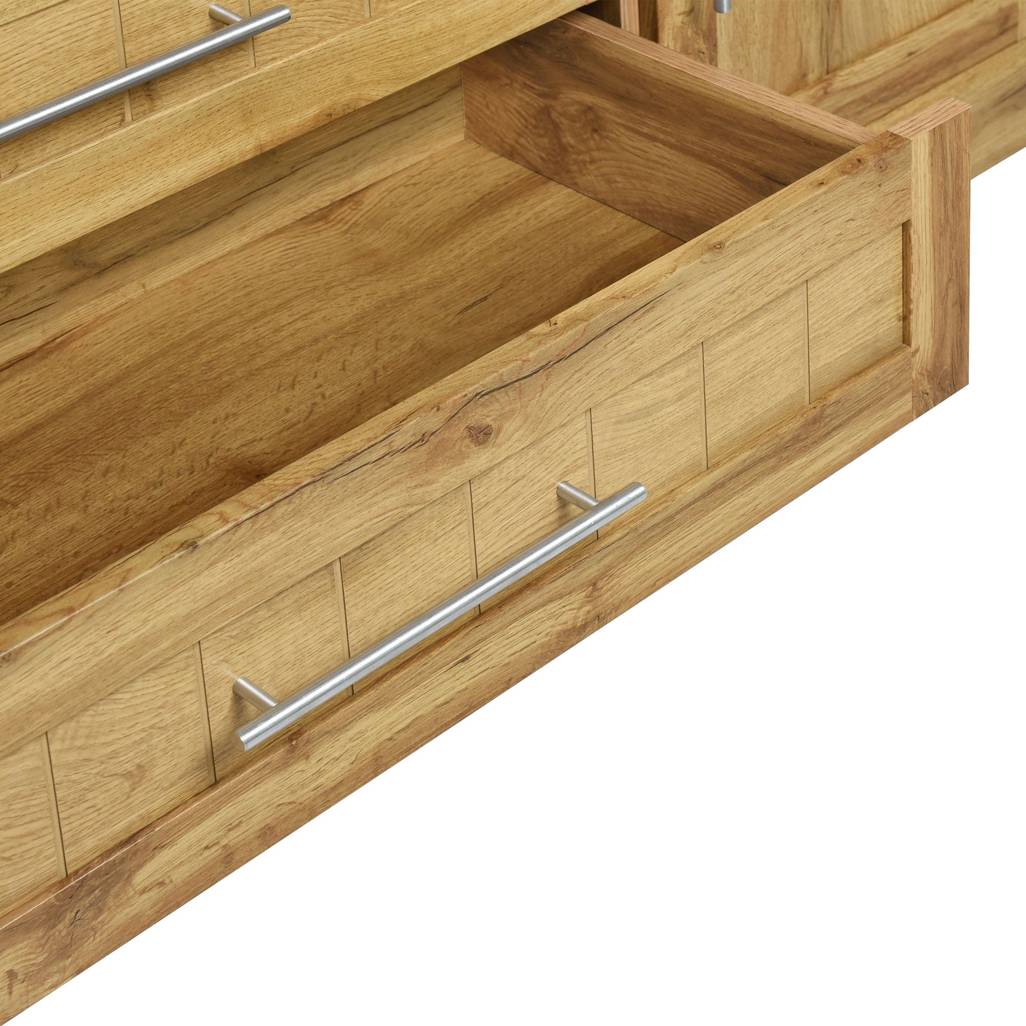 4 Door Wardrobe Armoire With 3 Drawers