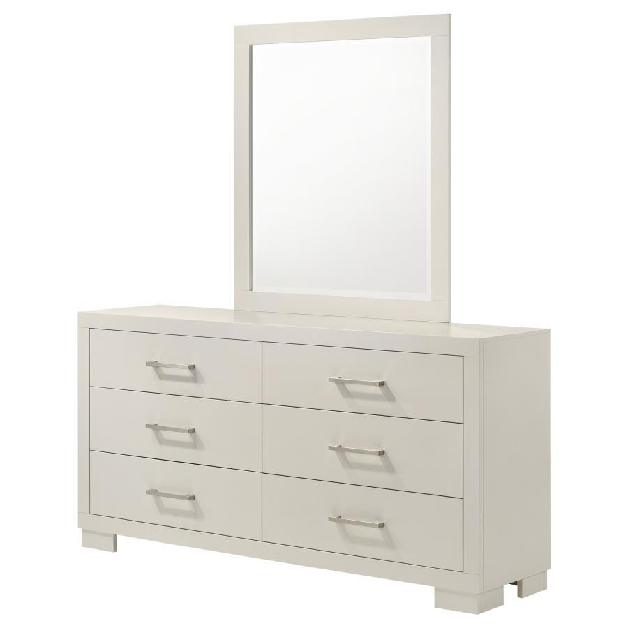Coaster Fine Furniture Jessica - 6-Drawer Dresser With Mirror | Meri Furniture