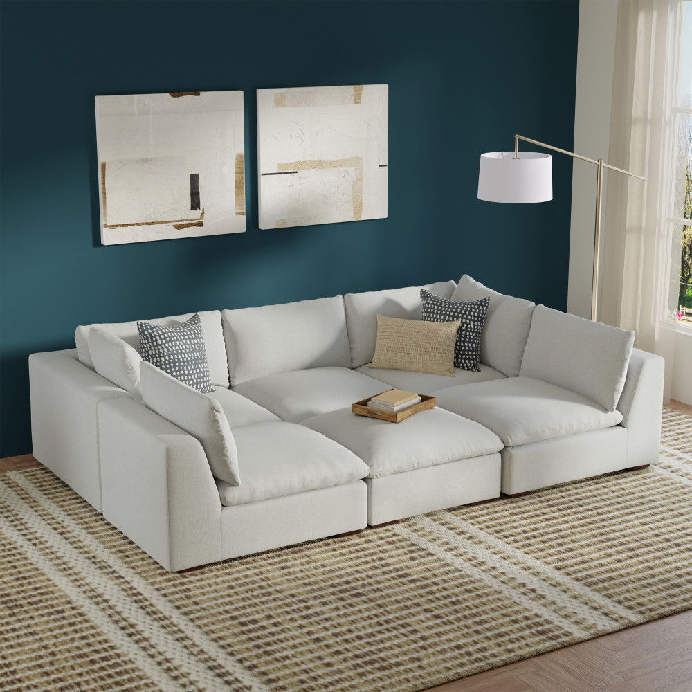Jasmine - Pit Sectional Sofa - Gray