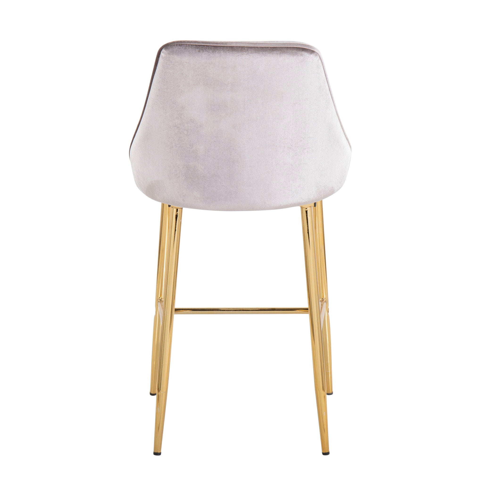 Marcel - Contemporary / Glam Counter Stool (Set of 2) - Gold / Silver