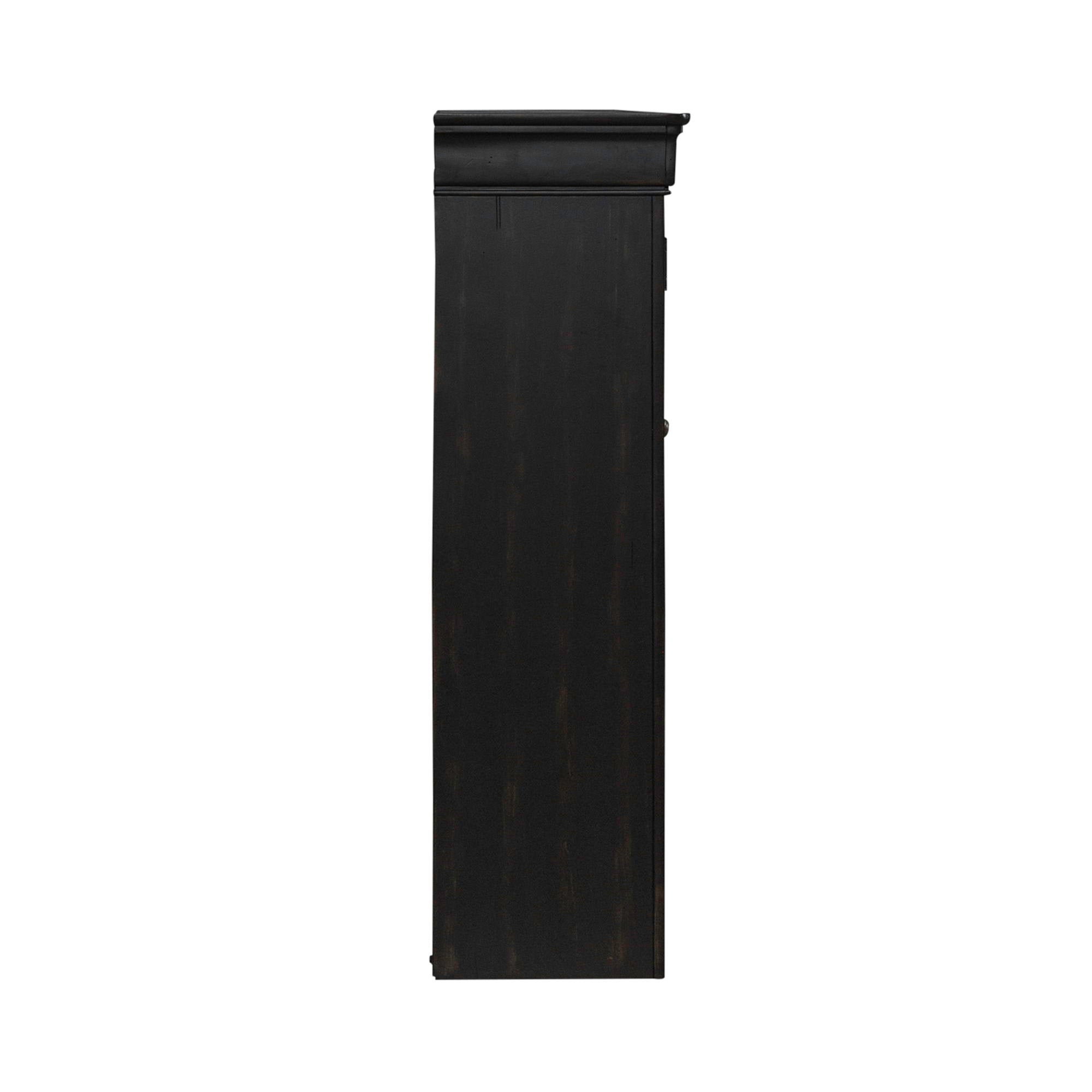 Liberty Furniture Meritage - Jr Executive Credenza Hutch - Aged Charcoal | Meri Furniture