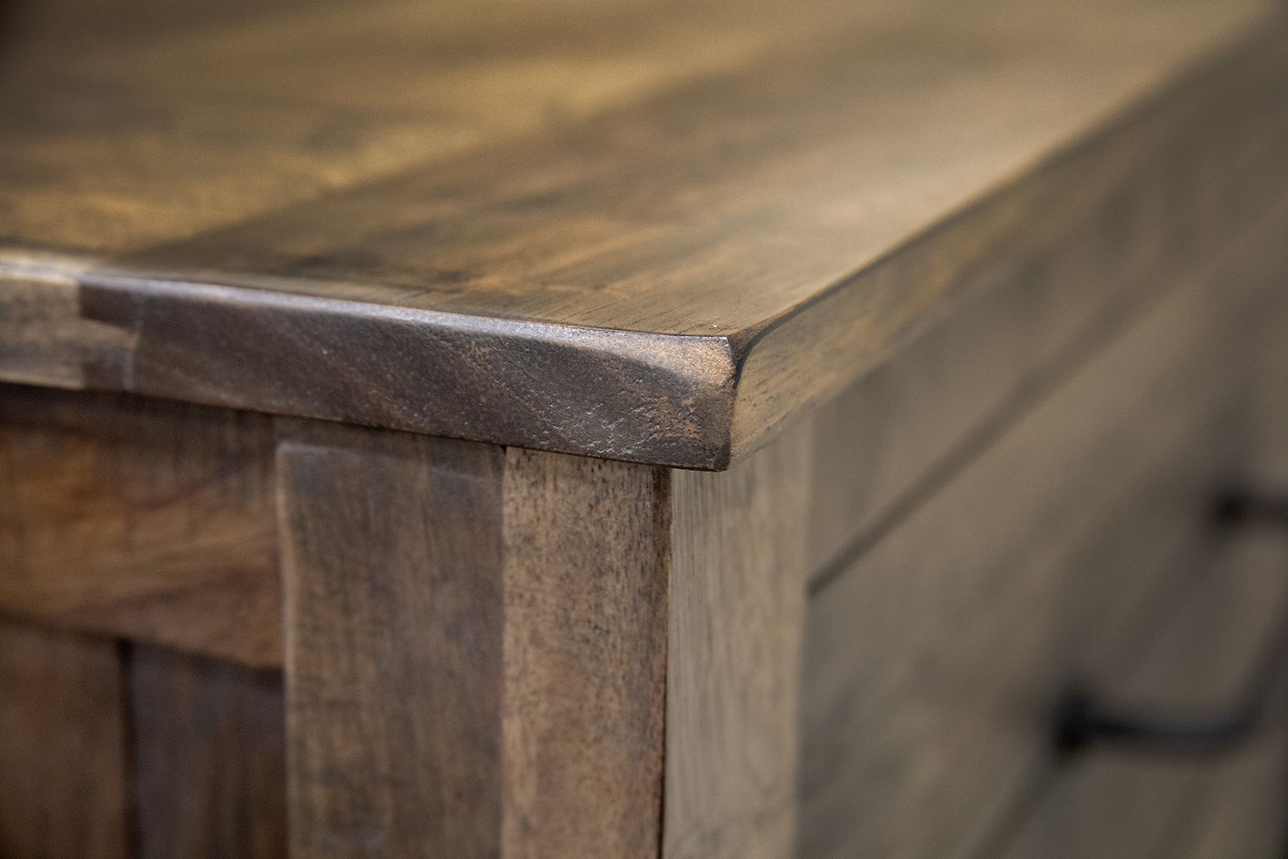 International Furniture Direct San Luis - Chest - Deep Brown / Warm Gray Finish | Meri Furniture