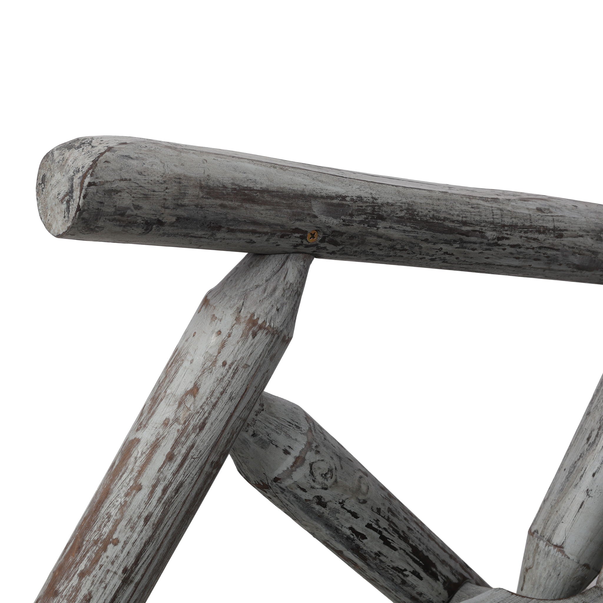 Durable Wooden Porch Rocker, Fir Log Rocking Chair