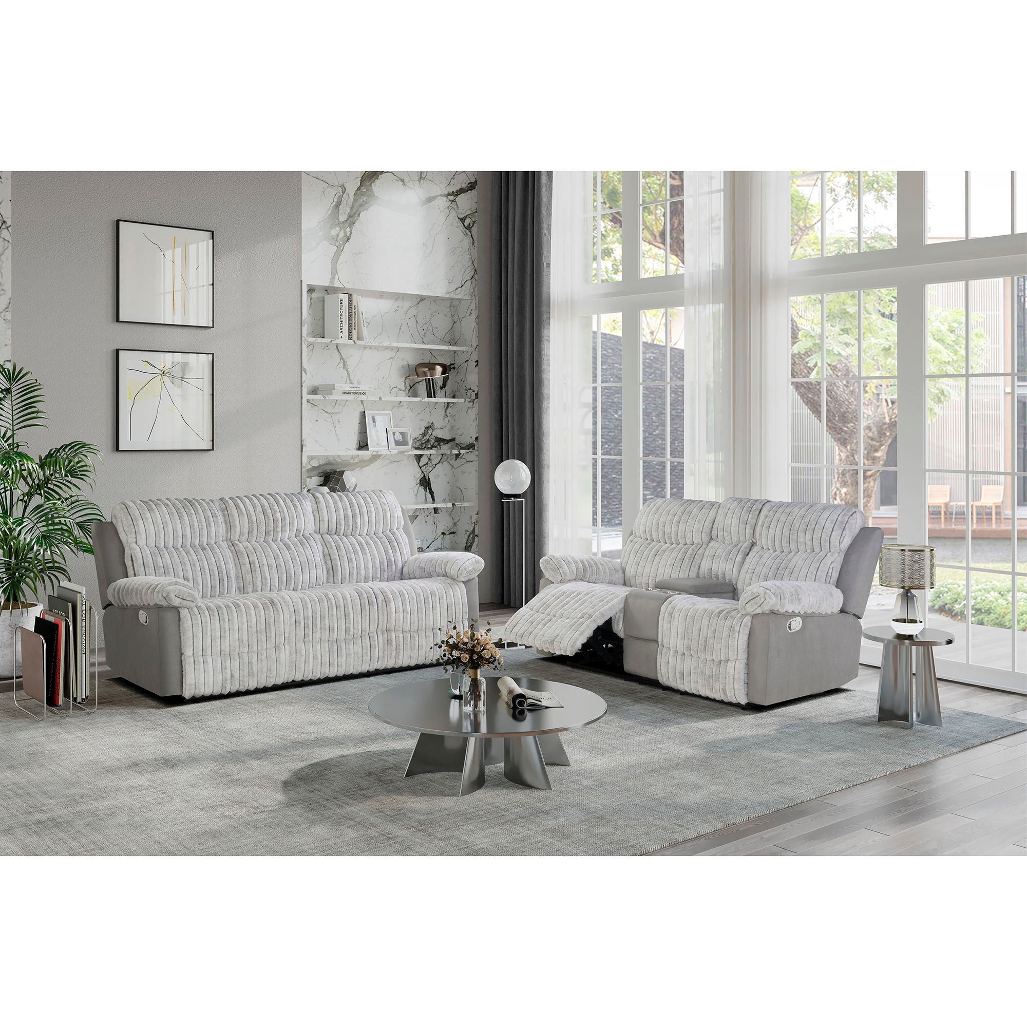 Bruni - Console Reclining Loveseat With Manual Recline