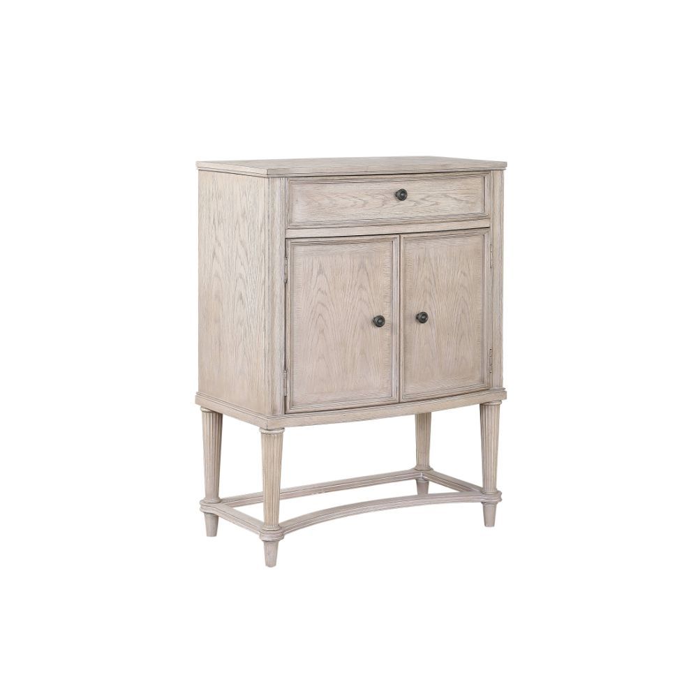 ACME Wynsor - Wine Cabinet - Antique Champagne | Meri Furniture