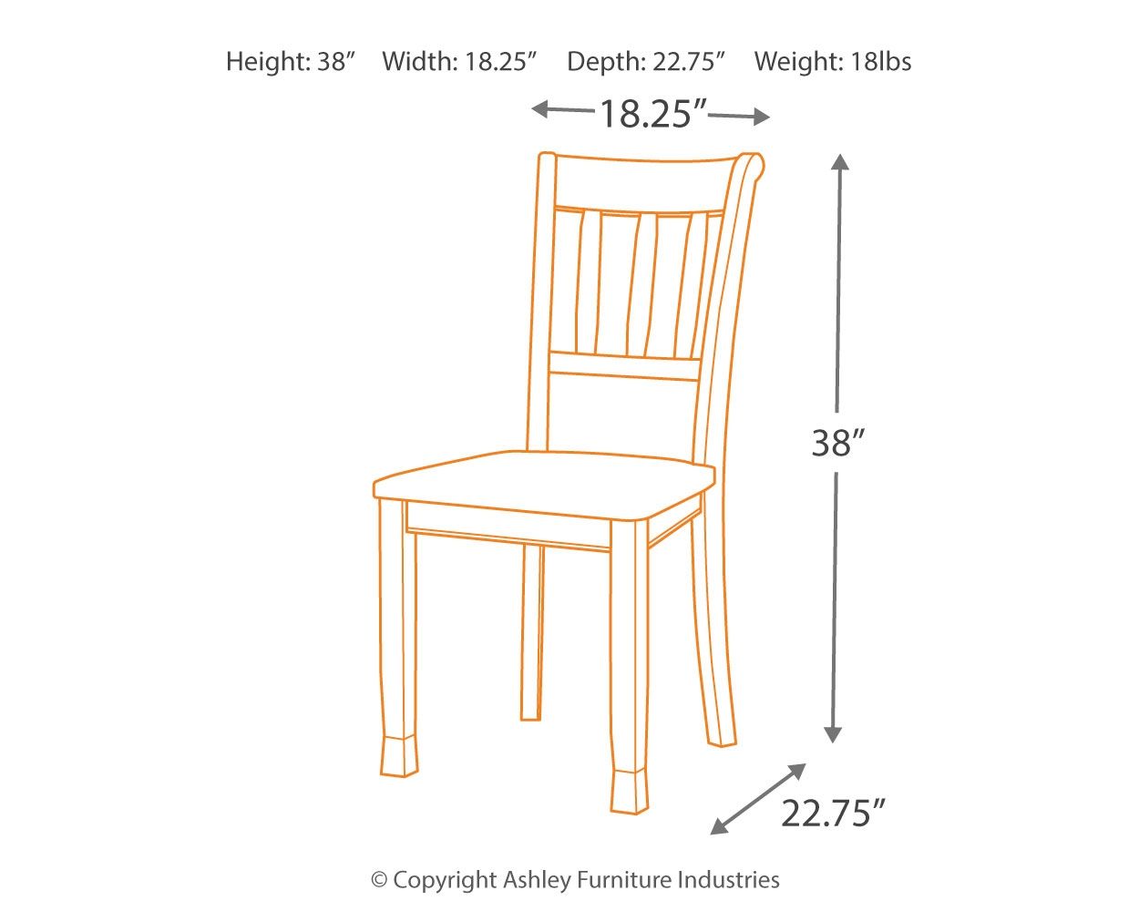 Signature Design by Ashley® Owingsville - Black / Brown - Dining Room Side Chair (Set of 2) | Meri Furniture