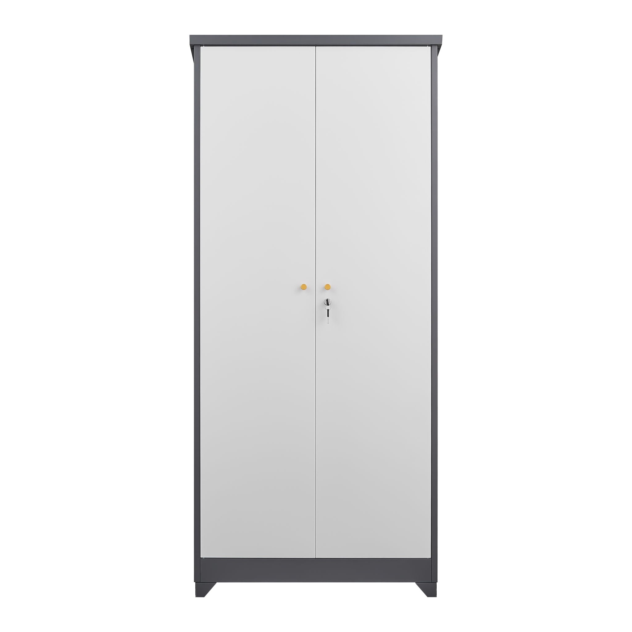 Outdoor Cabinet, Large Capacity Storage Vertical Tall Design With Shelves And Secure Lock
