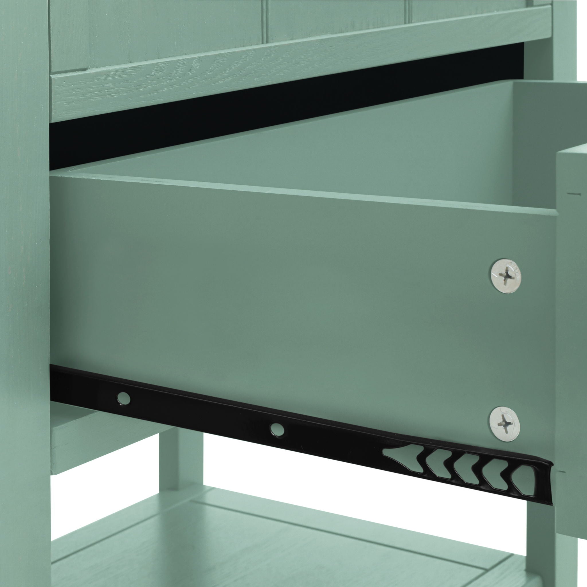 2 Drawer Side Table, American Style, End Table, Suitable For Bedroom, Living Room, Study