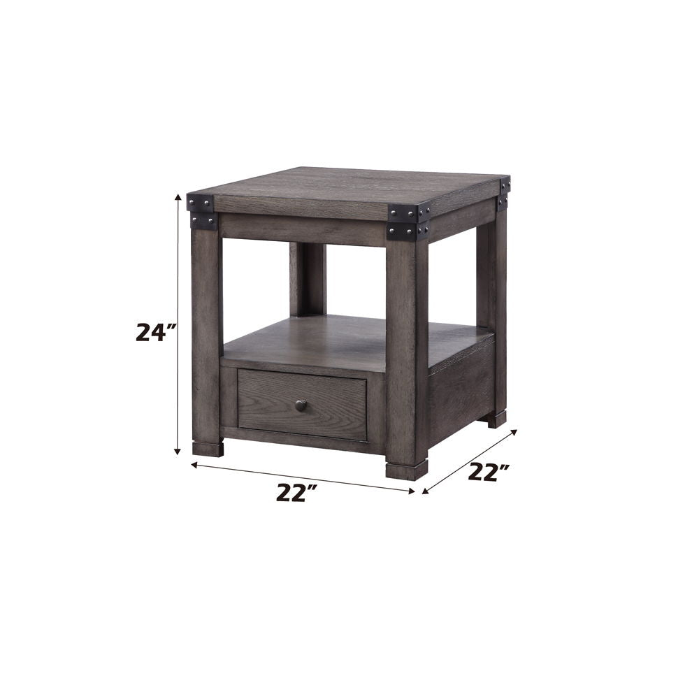 Melville - End Table - Ash Gray