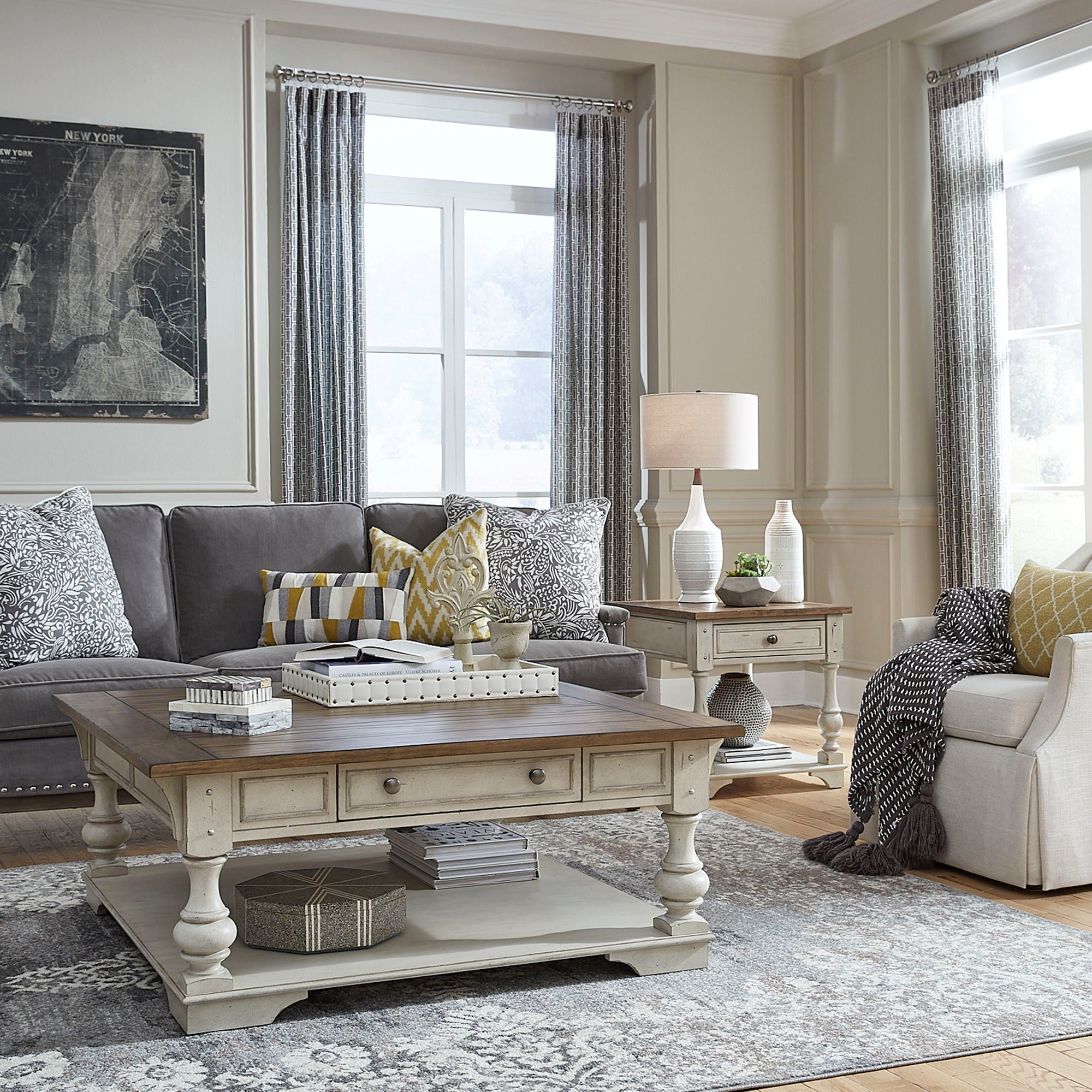 Liberty Furniture Morgan Creek - Alt 3 Piece Living Room Set - White | Meri Furniture