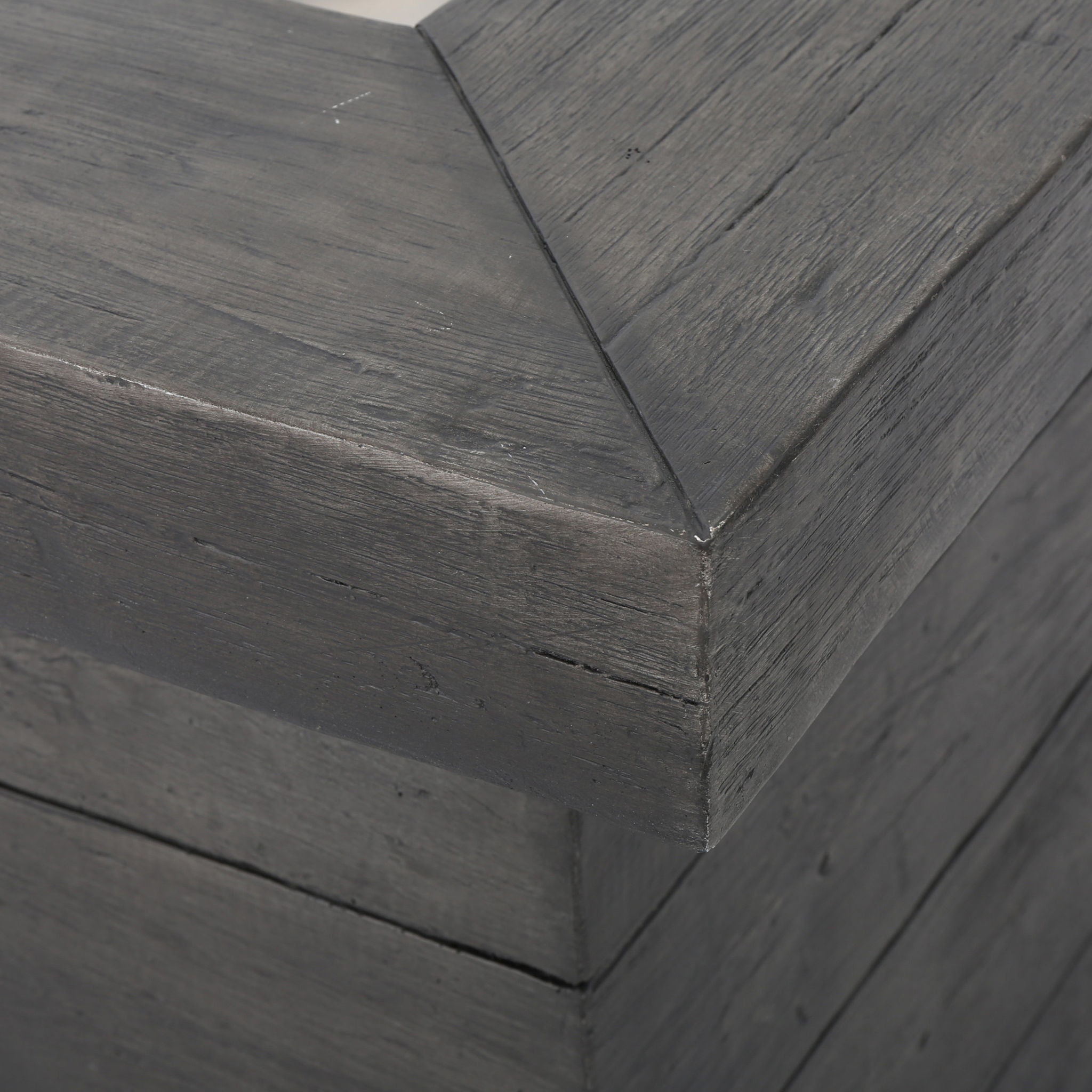 Anchorage - Wood Square Fire Pit 40, 000 Btu - Gray