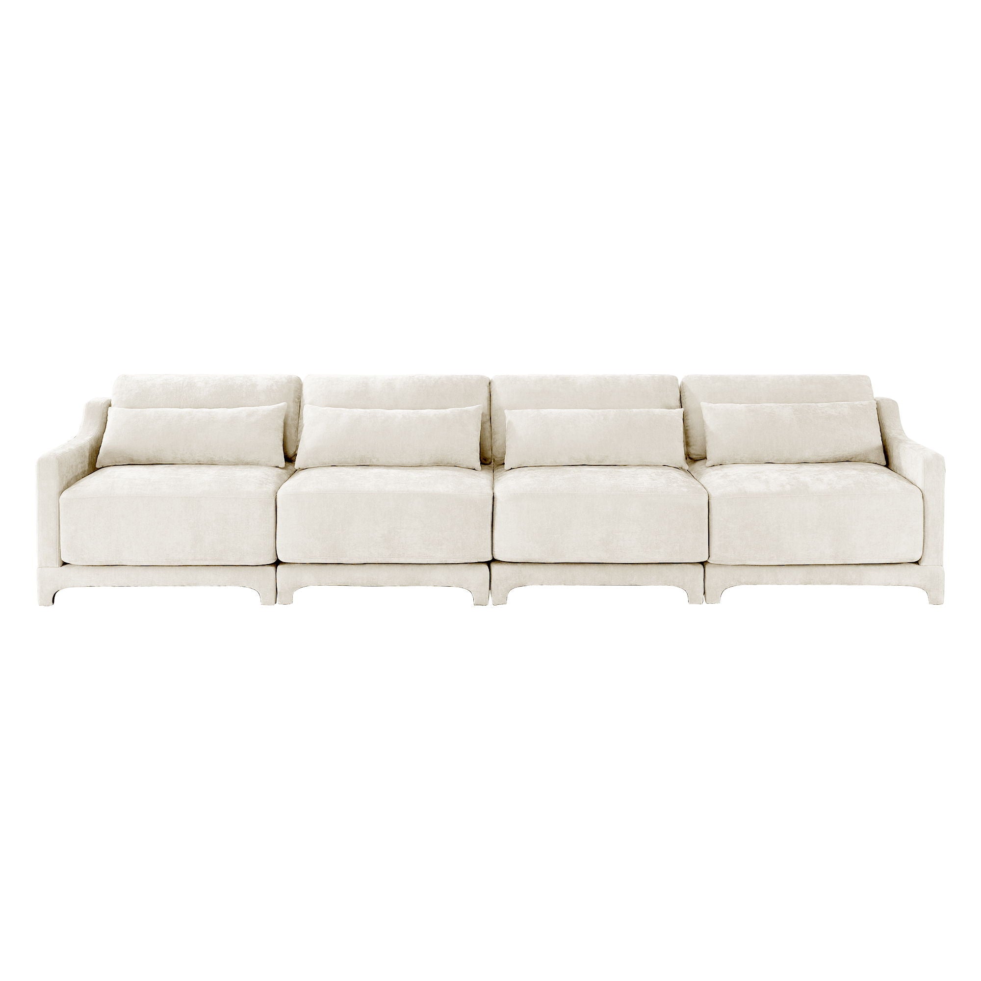 Elegant Sofa With Ergonomic Design And Lumbar Pillows