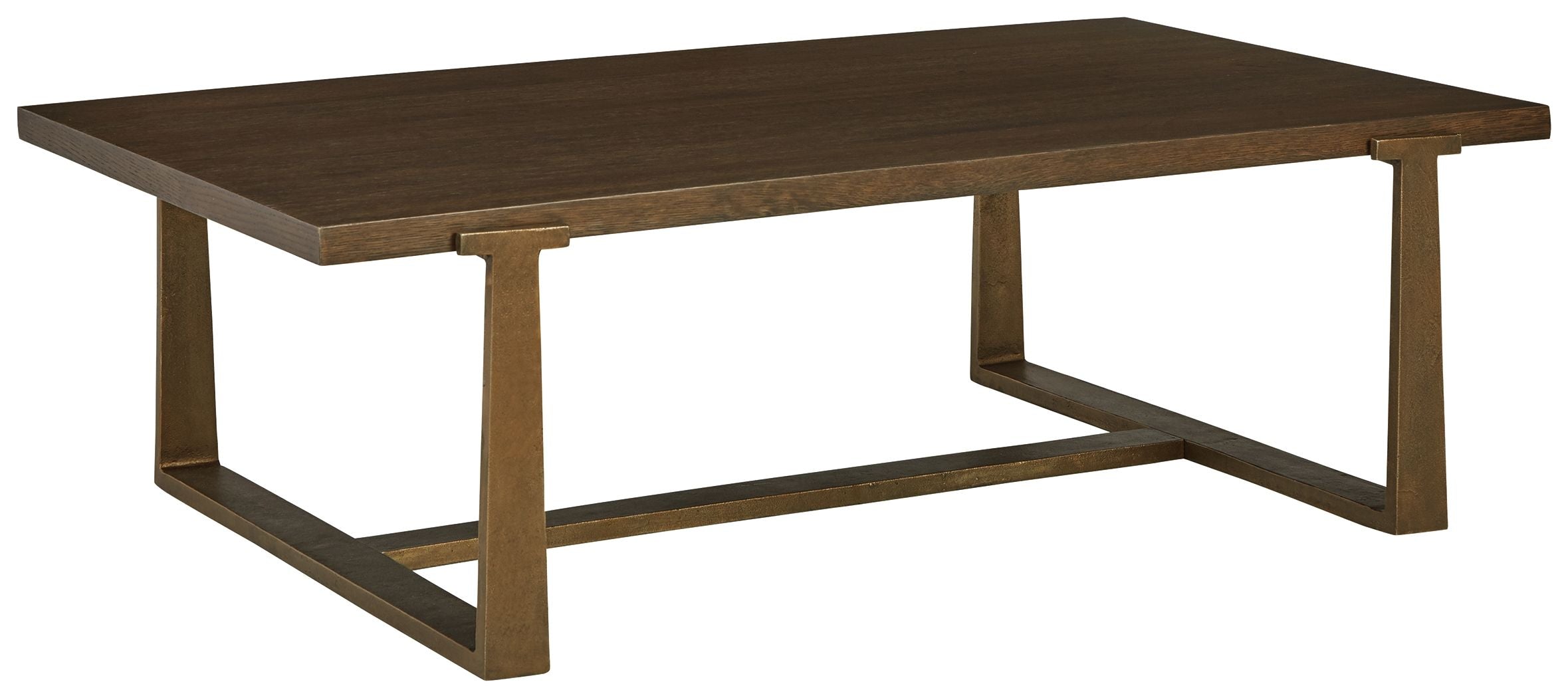 Signature Design by Ashley® Balintmore - Brown / Gold Finish - Rectangular Cocktail Table | Meri Furniture